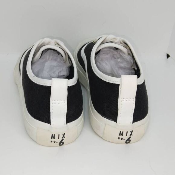 MIX NO. 6 Designer Women's Pre-owned Black/White Lace-up Sneakers - sz. 7 1/2M - Picture 4 of 6